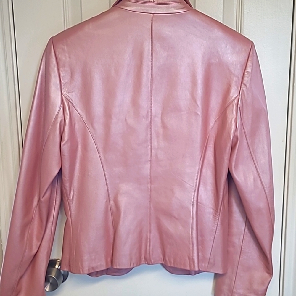 Pink Leather Jacket - Picture 4 of 5